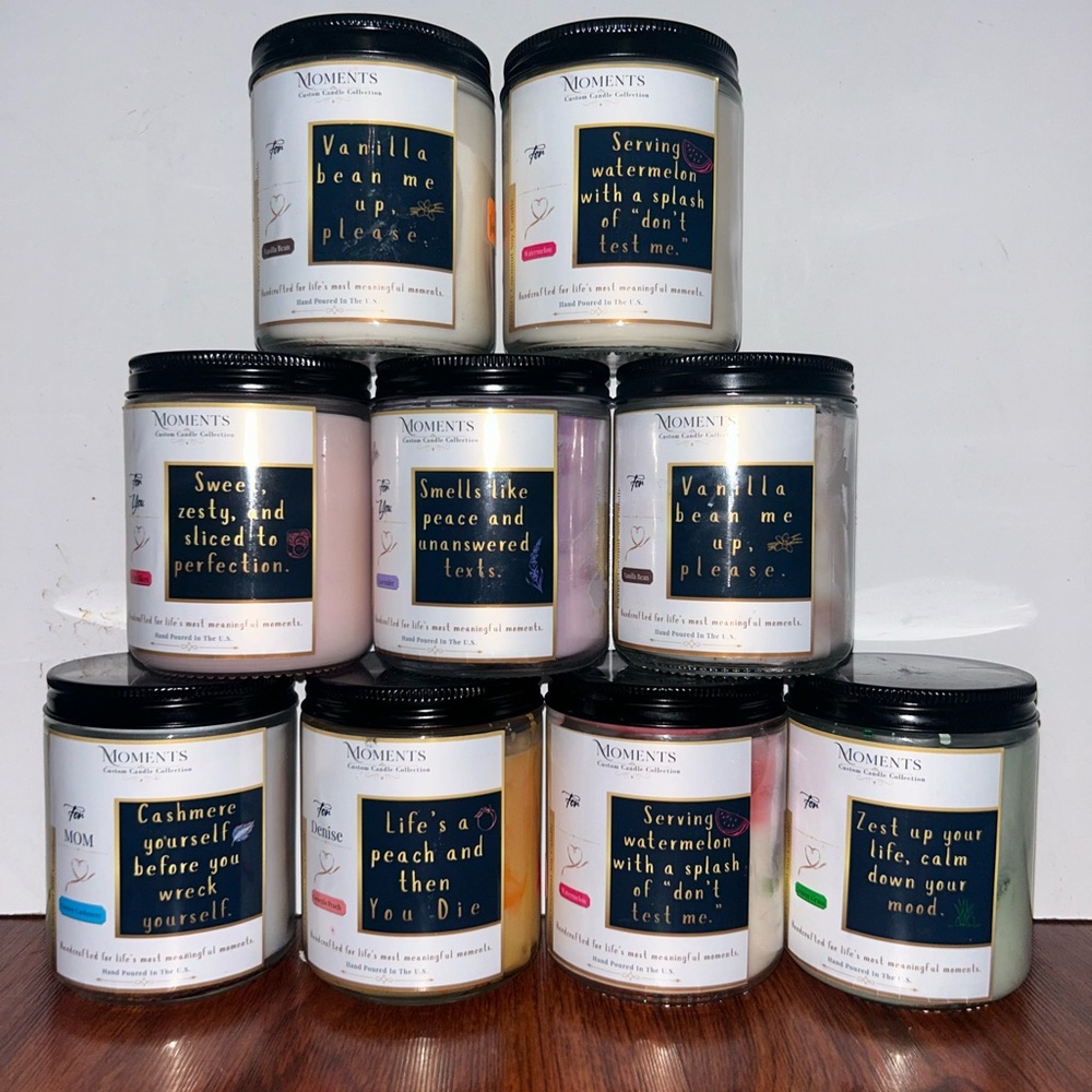 Scented Jar Candle - Assorted Colors (Vanilla, Watermelon, Cashmere)